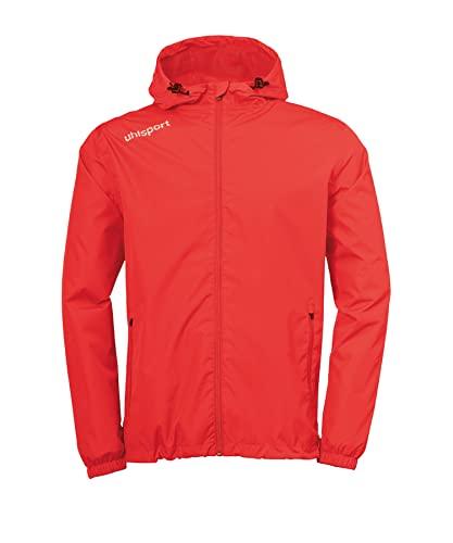 uhlsport Essential Rain Jacket Giacca Impermeabile da Uomo, Uomo, 100520203, Rosso/Bianco, L