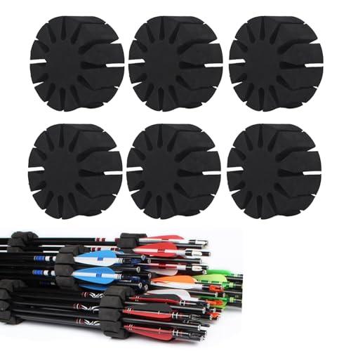 Supporto per Separatore di Frecce Freccia Rack, Freccia Rack Rotondo Durevole Schiuma di EVA Rotonda Freccia Rack EVA Schiuma Freccia Separatore Holder per Caccia Esterna Tiro Accessorio Nero 6 Pezzi