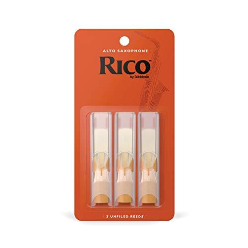 Rico Saxophone Reeds - Ance per sassofono contralto - Alto Sax Reeds 3 forza, 3-Pack