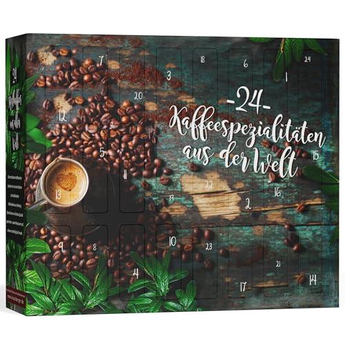 BOXILAND® Calendario dell’Avvento Caffè Macinato 2025 [BIO e FAIRTRADE] – 24 caffè speciali da tutto il mondo – Calendario di Natale sostenibile per veri intenditori
