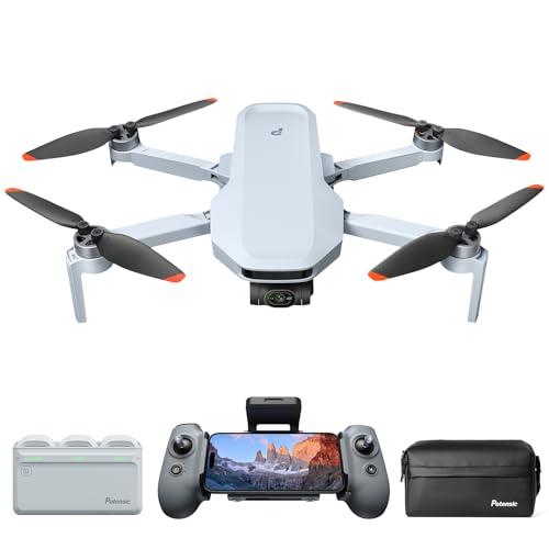 Potensic ATOM 2 Drone con Telecamera, Foto 8K, Video 4K HDR con Gimbal a 3 Assi, ＜249 g, 10KM Trasmissione, AI Segui/AI Scatto Notturno/Riprese Verticali/QuickShots, Fly More Combo (96 Minuti di Volo)