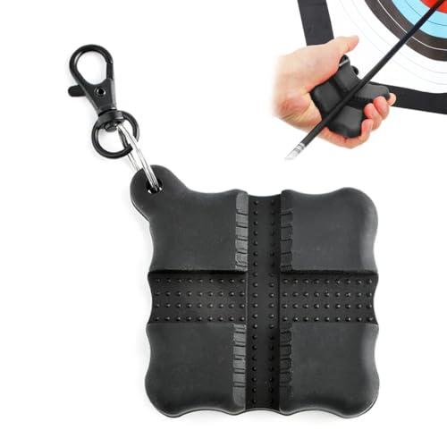 MIRKUZI Estrattore di frecce in 1 pezzo, estrattore di frecce in silicone, estrattore di frecce in silicone per giardino, proteggi le tue mani (nero)