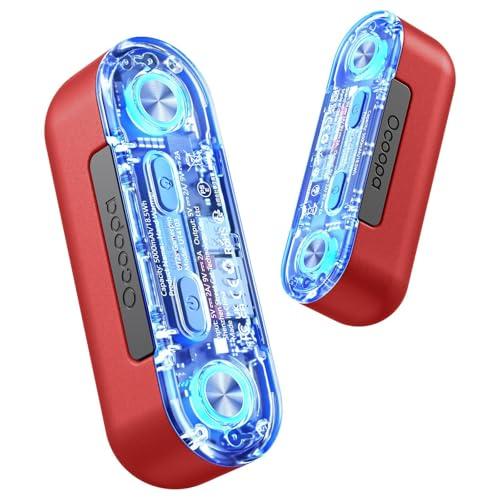 OCOOPA Scaldamani Ricaricabile, 2 * 5000mAh Scaldamani Magnetico Diviso, Riutilizzabile Elettrico Scaldamani USB Portatile Power Bank, Calore con 4 Livelli per Raynauds e all'Aperto