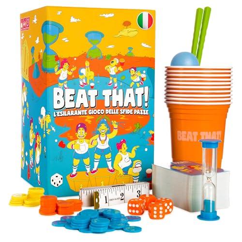 Gutter Games Beat That! L'Esilarante Brivido Gioco da Tavolo delle Sfide Pazze - Giochi per Adulti E Bambini 10 Anni, Giochi di società per Le Natale, Capodanno e Altre Parti - Regali Divertenti