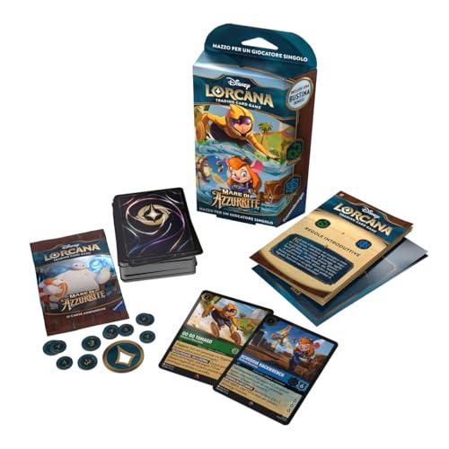Ravensburger - Disney Lorcana TCG: Mare di Azzurrite, Starter Deck Smeraldo & Zaffiro 60 Carte, Carte da Gioco Collezionabili, Gioco Adulti e Bambini, Edizione in Italiano