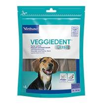 Virbac VeggieDent M - Strisce da masticare per cani di taglia media (da 10 a 30 kg), confezione doppia, 2 x 15 strisce