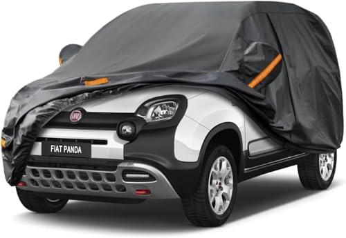 Kayme Telo Copriauto da Esterno, Compatibile con Fiat Panda (2011-2025), Copertura a 7 Starti per Impermeabile Anti UV Anti Vento Antipolvere, Telo Copri con Cerniera e in Cotone.