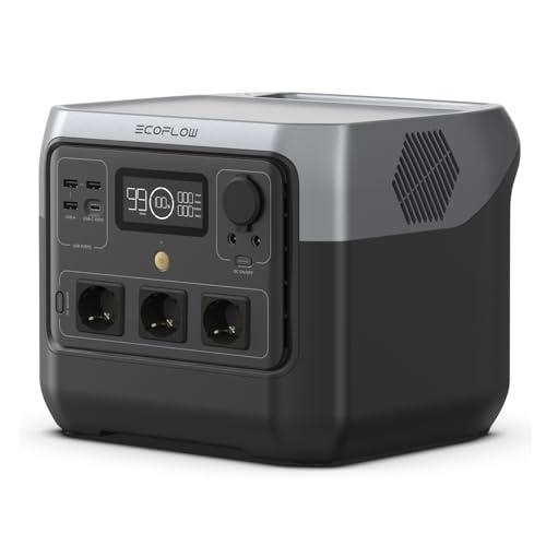 ECOFLOW Centrale Elettrica Portatile RIVER 2 Pro, Batteria LiFeP04 da 768 Wh, Ricarica rapida in 70 min, 3 prese CA da 800 W, Generatore solare per campeggio/camper
