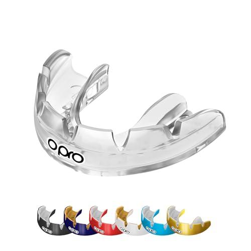 OPRO Paradenti su Misura Istantaneo per Apparecchi Ortodontici – Paradenti per Boxe, MMA, Rugby, Hockey – Automodellante – Protezione Dentale per Adulti (Età 10+) – Con Garanzia Dentale