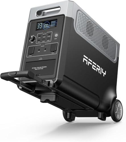 AFERIY Centrale Elettrica Portatile 3600W Generatore Corrente Solare Espandibile 3840-11520Wh Generatori Solari Batteria LiFePO4 Portable Power Station per Casa Viaggi Campeggio Emergenze 7200W Picco