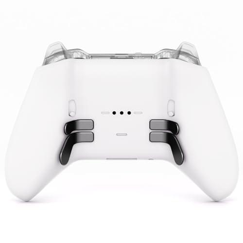 eXtremeRate Cover Posteriore Ricambio per Xbox Elite Series 2 Controller,Custodia Copertura Scocca Trigger Stop per Xbox Elite Series 2 Core Wireless Controller Model 1797-Bianco
