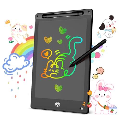 Tavoletta Grafica LCD Scrittura Colorata, Lavagna Digitale Cancellabile con Pulsante Elimina e Blocco Schermo, Giocattolo Educativo e Regalo di Compleanno e Natale (Nero, 12 inch)