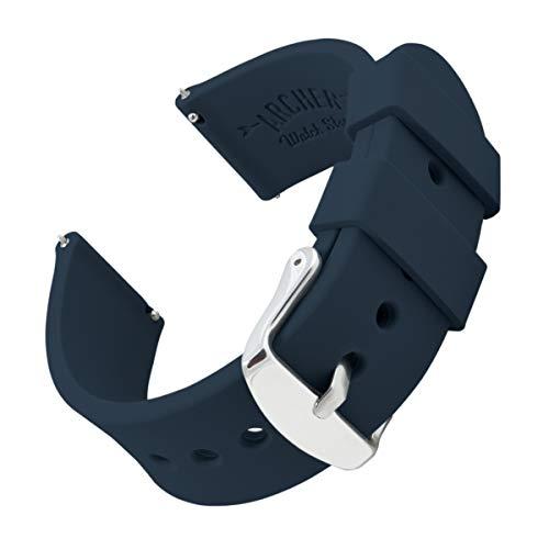 Archer Watch Straps - Cinturini a Sgancio Rapido in Silicone (Blu Notte, 22mm)