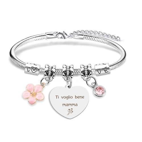 Hroanc Regalo Mamma Idee Mamma Regalo Regali Mamma Compleanno Regali Suocera Bracciale Mamma Regali per Mamma per Natale San Valentino Pasqua Regalo Mamma Natale Idea Regalo Festa Della Mamma