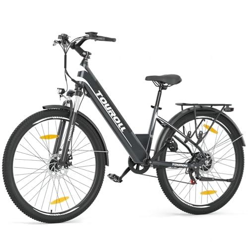 Touroll Bicicletta Elettrica, J1/J1 ST, Batteria Rimovibile 15.6Ah, Autonomia di 100-50 km, bicicletta elettrica uom, Motore 45 NM J1 ST