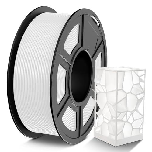 TECBEARS PETG Filament 1.75mm Blanc, Filament d'imprimante 3D PETG Forte Ténacité, Bobine de 1kg, Précision Dimensionnelle +/- 0,02 mm, Convient à la plupart des imprimantes FDM
