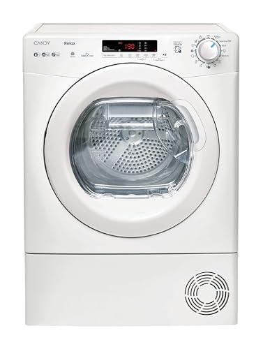 Candy Smart CR EH8N1DE-S Asciugatrice a Pompa di Calore, 8 kg, Carica Frontale, Connettività NFC, Woolmark Certification, 85 x 59.6 x 60.7 (A x L x P cm), Bianco- Classe E