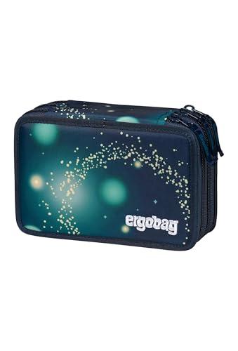 ergobag Astuccio maxi set da 40 pezzi, matite colorate e pennarelli Lyra, scomparto per monete, righello, forbici Space TravelBear - Blu scuro