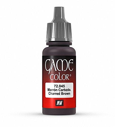Vallejo 72045 - Colore Acrilico In Formula Opaca E Coprente A Base D'acqua, Marrone (Charred Brown), 17 ml, 1 Pezzo