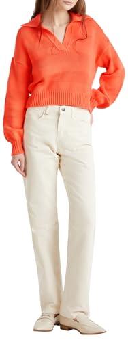 United Colors of Benetton Maglia Polo M/L 1898D3015, Arancione, S Donna