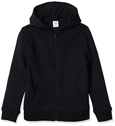 Amazon Essentials Felpe con Cappuccio Foderate in Pile con Cerniera Bambini e Ragazzi, Nero, 9 Anni