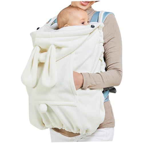 Copertura del marsupio, cartone animato con cappuccio con cappuccio per bambini, coperta per bambini antivento, coperture per carrozzine lavabili per tutte le stagioni (coniglio)