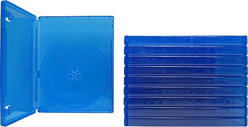 (10) Custodie da gioco blu - Compatibile con Playstation 4 - 1 capacità disco - 14 mm - #VGBR14PS4BL