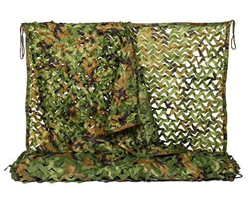 Rete Mimetica Reticolato da Camuffamento Woodland 4M x 5M Militare Camouflage Net per Caccia Decorazione Ombra Nascondersi Coperture