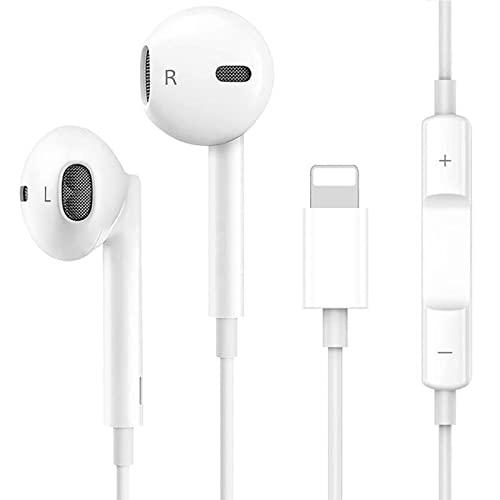 Cuffie per iPhone, Cuffie In-ear iPhone con filo Hi-Fi Stereo Auricolari, Controllo del Volume Isolamento del Rumore Earphones Compatibile con iPhone 14 Pro Max/13/12/Mini/11/SE/XS Max/X/XR/8 Plus/7