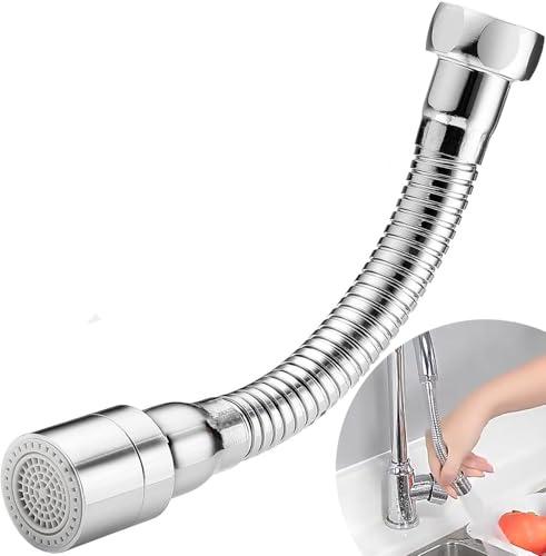 STOAT® Estensione del rubinetto. 18 cm. Realizzato in acciaio inossidabile 304. Direzione fissabile. Comodo per lavarsi i denti e lavare il viso, lavare i capelli e prendere l'acqua.