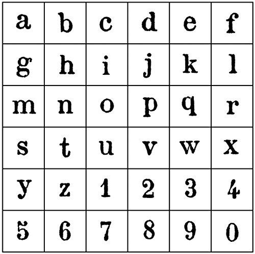 Artemio - Set di francobolli, Disegno Alfabeto in maiuscolo Grassetto, Beige