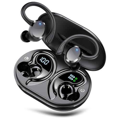 Cuffie Bluetooth Sport, 2026 Nuovo Auricolari Bluetooth 5.4 con Stereo Hi-Fi, 68 Ore Cuffie Wireless con 4 ENC Cancellazione Rumore Microfono, Impermeabile IP7 Cuffiette Wireless, Display LED