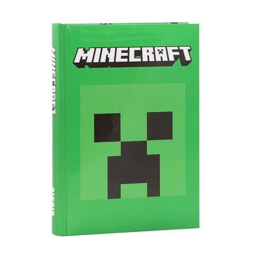 MINECRAFT - Diario Scuola, Agenda Giornaliera 12 Mesi per Bambini e Ragazzi, con Copertina Imbottita, 320 Pagine Colorate, Ideale per Scuola Elementare e Media, 13x17.8 cm, Verde Pixel