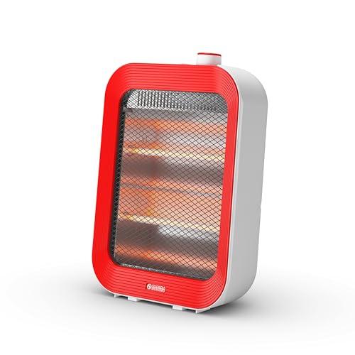 Olimpia Splendid, Quarzia Slim R, Stufa infrarossi con lampade al quarzo, Potenza fino a 800W, Riscaldamento istantaneo e uniforme, interruttore antiribaltamento, Design slim con pratica maniglia