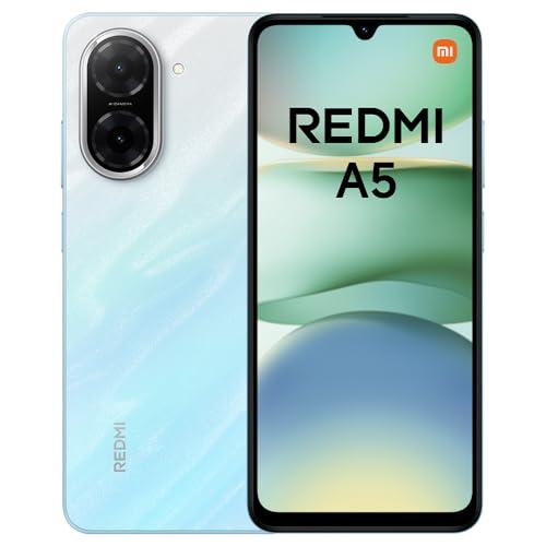 Redmi A5 Smartphone, 4+128GB, Blu, dual camera con AI da 32MP, ampia batteria da 5200mAh (typ), potente processore octa-core, display immersivo da 6,88