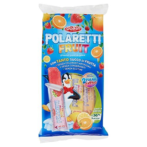 Dolfin Polaretti Fruit Confezione con 10 Ghiaccioli al gusto di Frutta (Arancia, Fragola, Amarena, Limone) 400ml (2024)