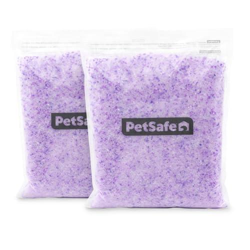 PetSafe - Lettiera per Gatti Premium Non Agglomerante Cristalli ScoopFree - Controllo degli Odori, Bassa Dispersione, Senza Polvere - Lavanda, Confezione da 2