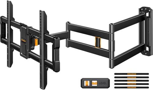 Perlegear Supporto TV Parete Braccio Lungo da 943mm per TV 42–84 Pollici, Staffa TV fino a 68kg con Rotazione e Inclinazione, Supporto TVs per LCD/LED/OLED, Max VESA 600 x 400mm