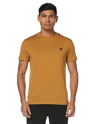 Timberland Ss Chest Tree Logo Jersey Slim Tee T-shirt, Giallo, M Uomo