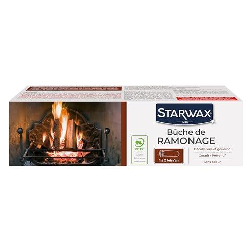 STARWAX - Ceppo spazzacamino per stufa e camino - Stacca fuliggine e catrame - Formula brevettata - Inodore - Certificato di garanzia incluso - Si utilizza 1-2 volte l’anno