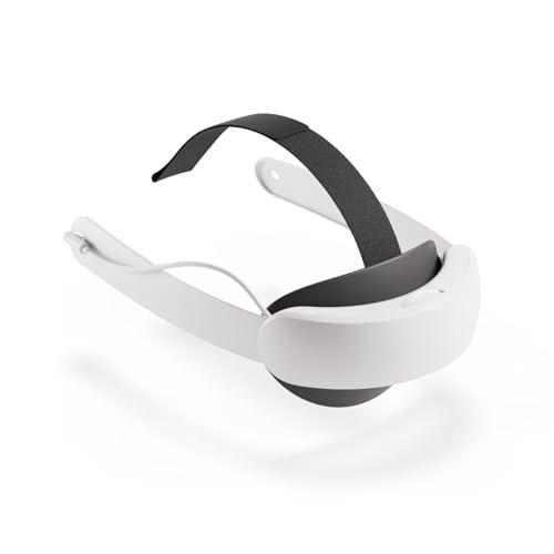 Cinturino Elite per Meta Quest con batteria – Compatibile con 3/3S – Fino a 2 ore digioco in più – Massimo comfort e distribuzione del peso – Vestibilità ergonomica e regolabile