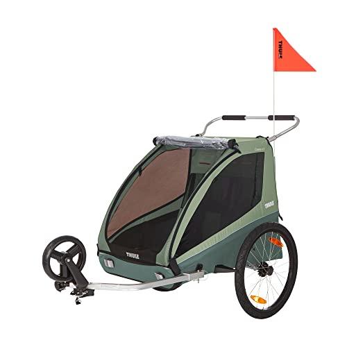 Thule, Coaster Xt, Rimorchio Per Bici 2 Posti, Verde, U, Unisex-Adult