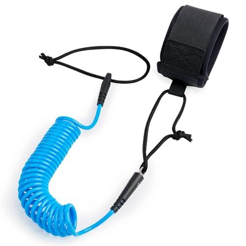 Abahub SUP Leash, Guinzaglio Tavola da Surf SUP Safety Line, Blu 10ft 5mm Guinzaglio per Adulti
