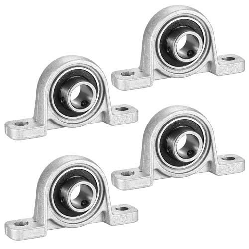 4 Pezzi Cuscinetti a Sfera con Supporto, 12mm Cuscinetto Flangia, Cuscinetto del Blocchetto Cuscino, Cuscinetti in Lega di Zinco per Stampanti 3D, Macchine da Stampa (KP001) (Diametro interno 12 mm)
