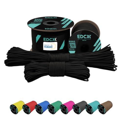 EdcX 2 mm Nylon Paracord 275 (15, 30, 50 And 100 m)– 100% Nylon Rope, 3-Strand Cord, Nylon Cord 2 mm in Many Colours (Black, 30 m)