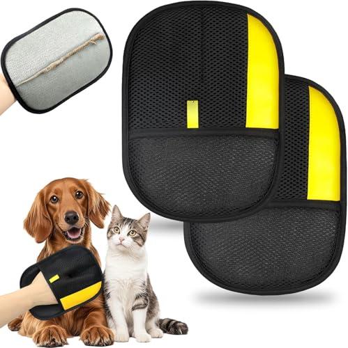 2 Guanti magnetici in Pelliccia per Cani e Gatti per Animali Domestici con Forte Forza elettrostatica, per la rimozione dei peli di Animali Domestici, per la Pulizia dei tappeti e dei divani