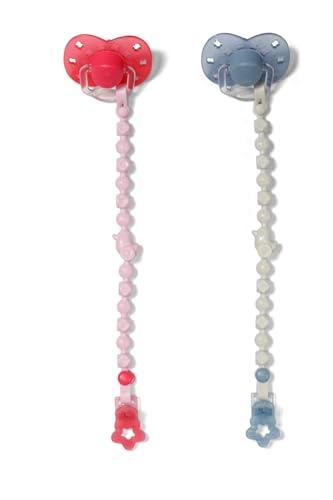 BABY born Ciuccio magico con clip, 2 pezzi assortiti per bambole funzionali da 43 cm, 838679