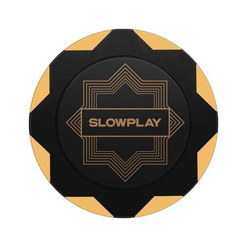 SLOWPLAY Fiches da poker Nash Clay | 50 pezzi di fiches da poker Texas Holdem [senza valore], fiches da poker vuote 14g | Esecuzione e design squisiti (Oro)
