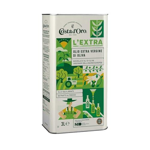 Costa d’Oro – L’Extra Limited Edition 3 L. Olio extravergine di oliva estratto a freddo, adatto a tutte le ricette. Progetto realizzato in collaborazione con NID – Nuovo Istituto Design Perugia.
