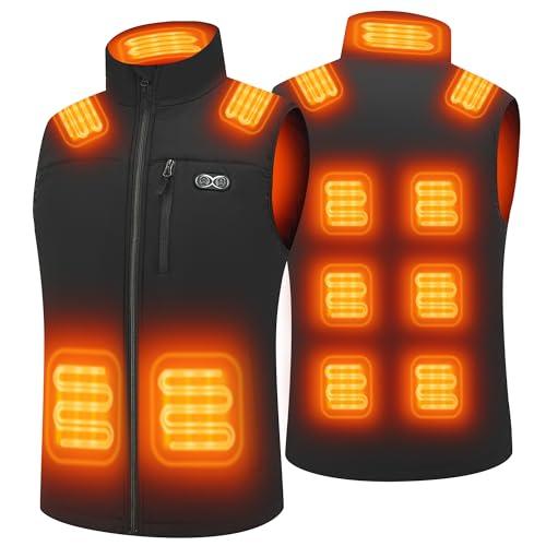 Techstuph Gilet Riscaldato Uomo con 3 Temperature Regolabili 11 Zone di Riscaldamento Gilet Riscaldato Donna Giacca Riscaldata Temperatura Massima 140 °F (senza batteria)